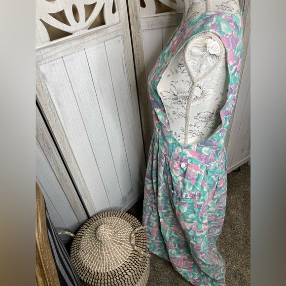 Vintage Khazana Dress Size Medium Floral Prairie Cottage Cotton 90s 80s - Picture 4 of 5